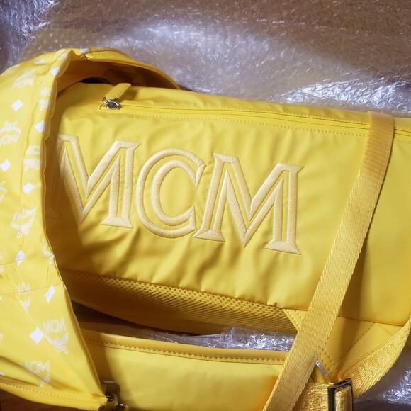 MCM Luft hoodie nylon yellow backpack